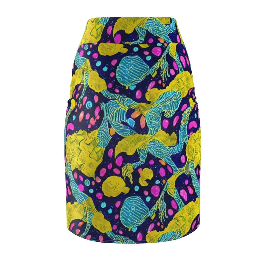 Deep-sea Daydream on Pencil Skirt — Back