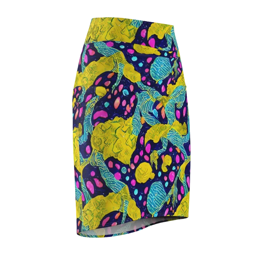 Deep-sea Daydream on Pencil Skirt — Front Side