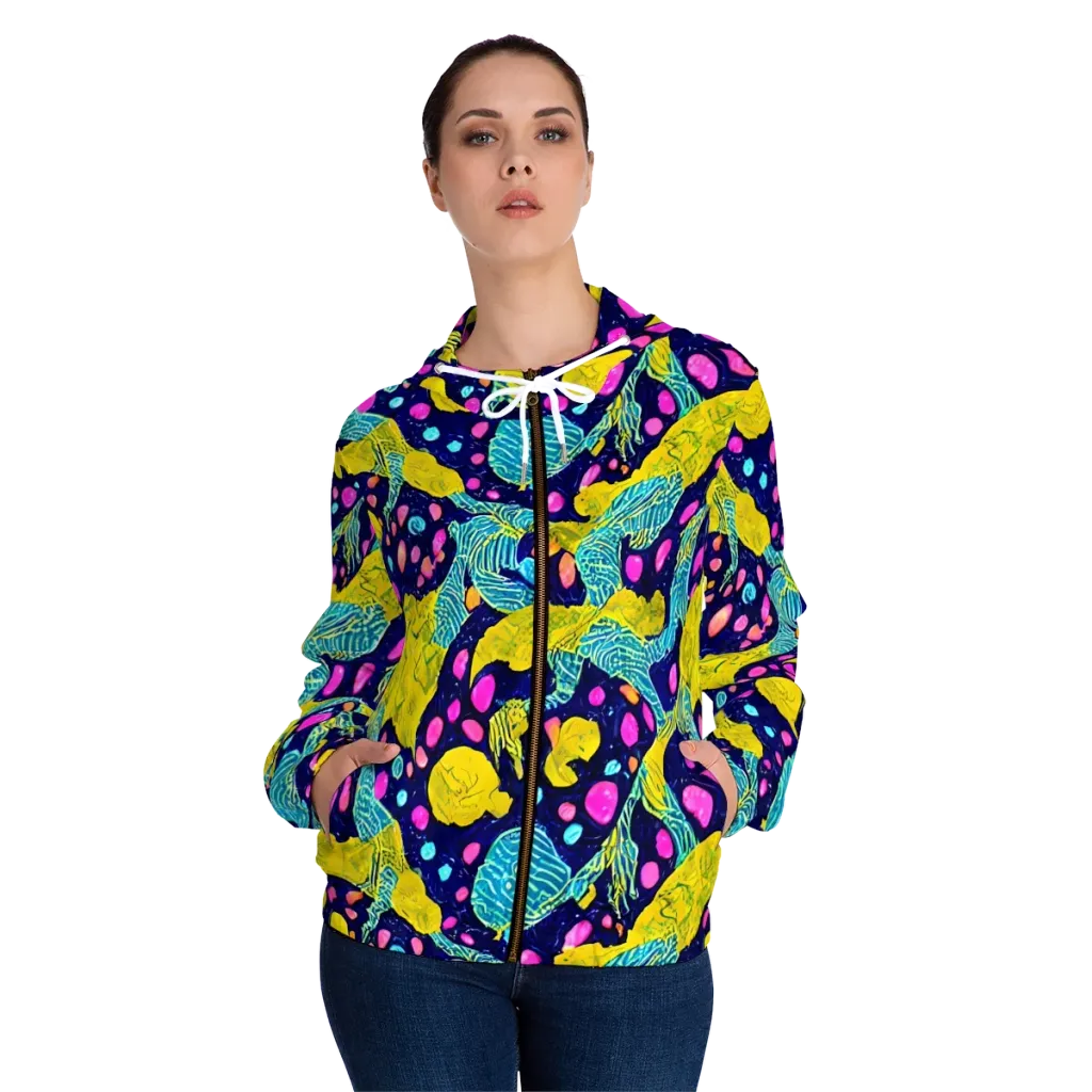 Deep-sea Daydream on Women's Full-Zip Hoodie — Front On Person