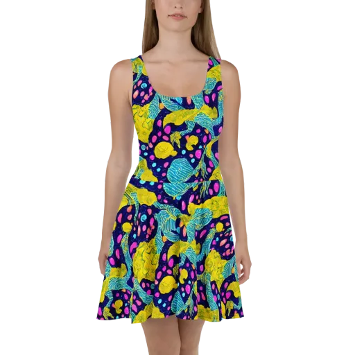 Deep-sea Daydream on a Skater Dress
