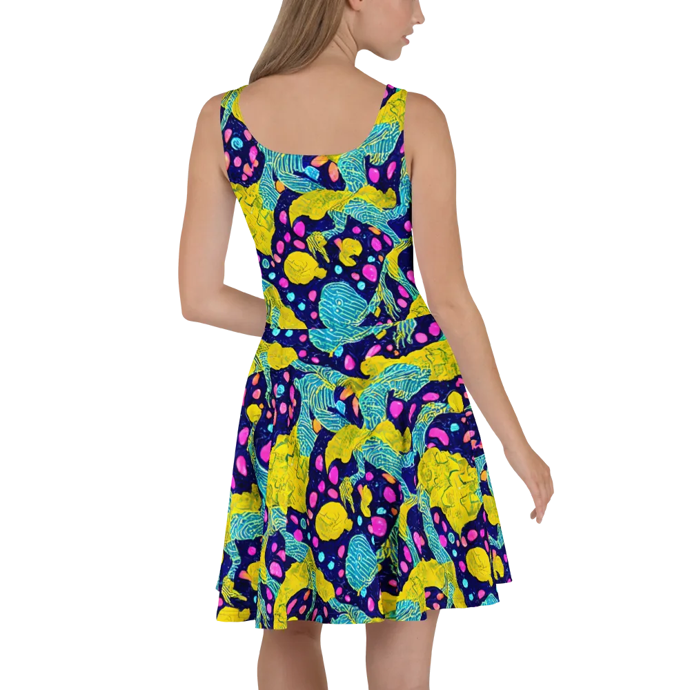 Deep-sea Daydream on Skater Dress — Back