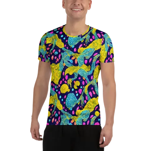 Deep-sea Daydream on a Men's Athletic T-Shirt