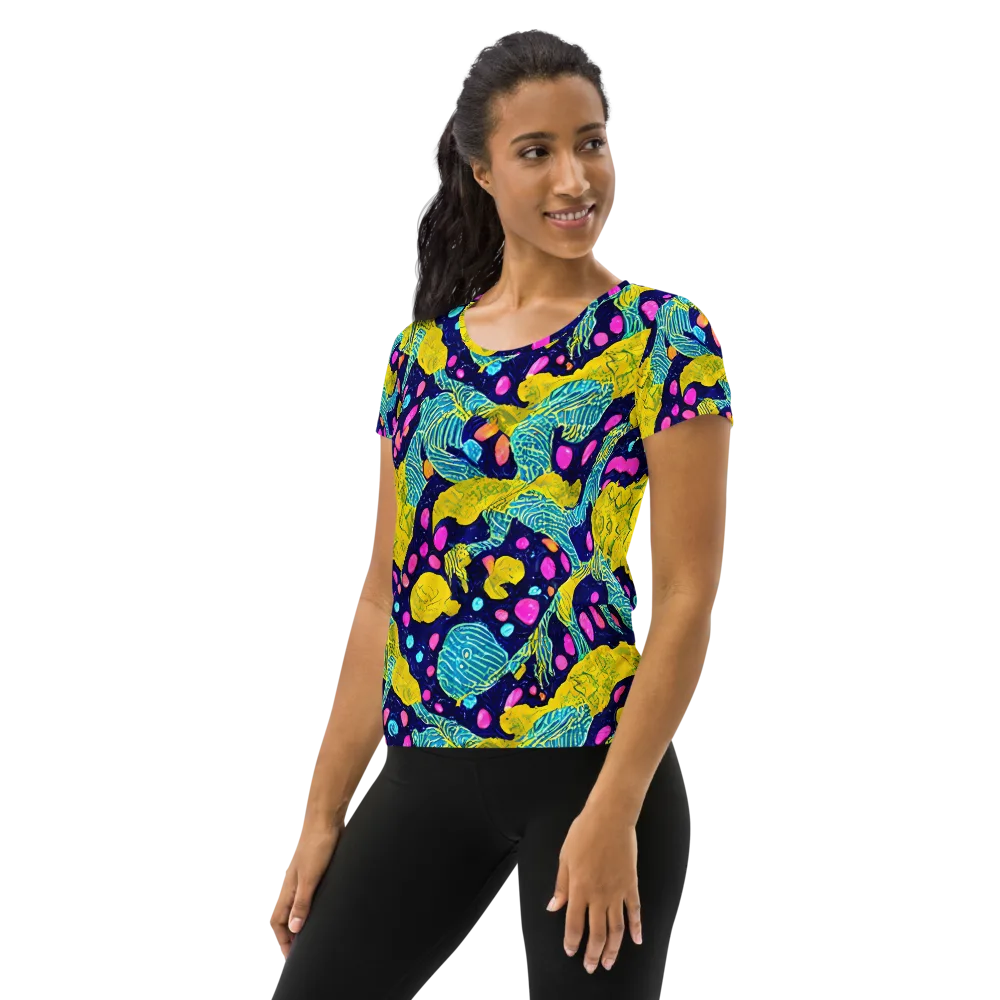 Deep-sea Daydream on Women's Athletic T-Shirt — Left