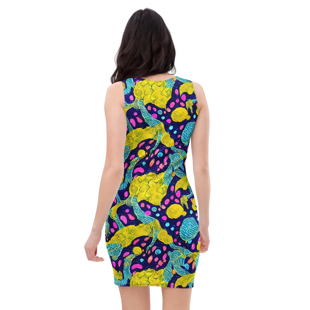 Deep-sea Daydream on Bodycon Dress — Back