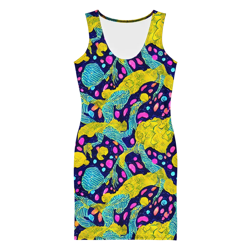 Deep-sea Daydream on Bodycon Dress — Front