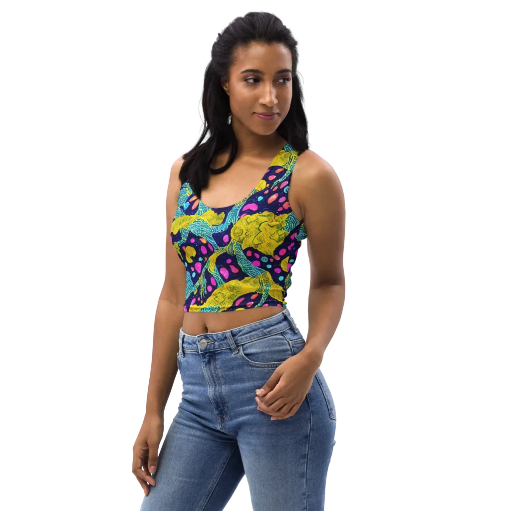 Deep-sea Daydream on Crop Top — Left Front