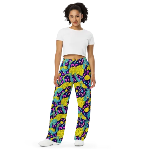 Deep-sea Daydream on a Wide-Leg Pants
