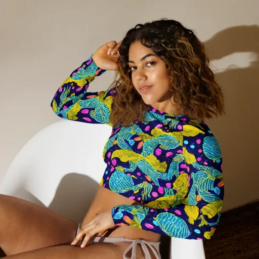 Deep-sea Daydream on a Long Sleeve Crop Top