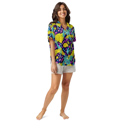 Deep-sea Daydream on a Women's Short Sleeve Pajama Top