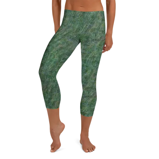 Verdant Labyrinth on a Capri Leggings