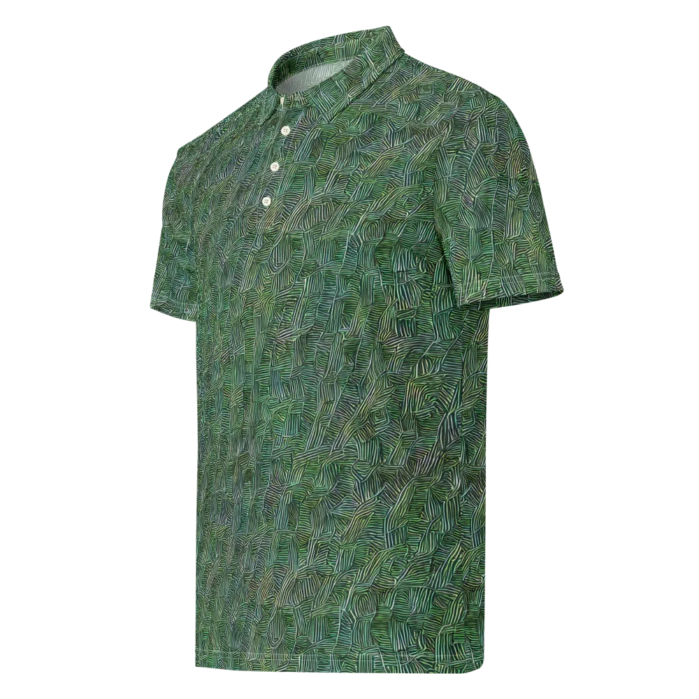 Verdant Labyrinth on Men's Slim Fit Polo Shirt — Left Front
