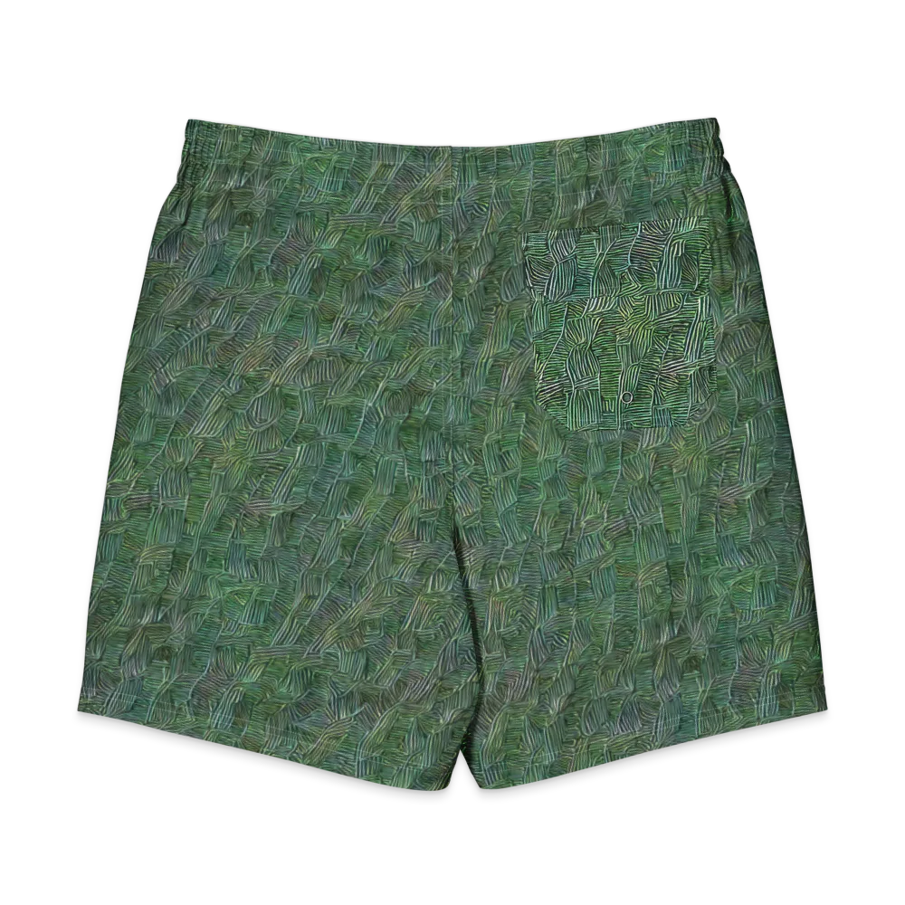 Verdant Labyrinth on Men's Board Shorts — Back