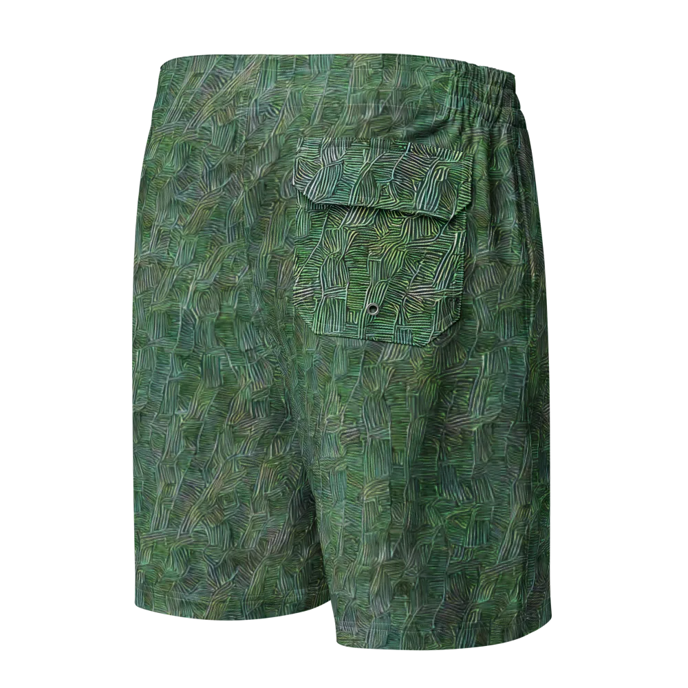 Verdant Labyrinth on Men's Board Shorts — Back