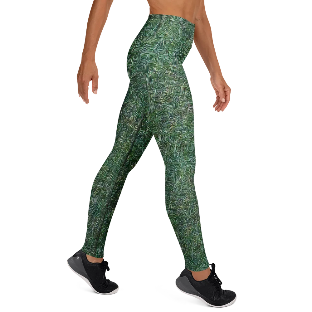 Verdant Labyrinth on Yoga Leggings — Right