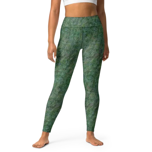 Verdant Labyrinth on a Yoga Leggings