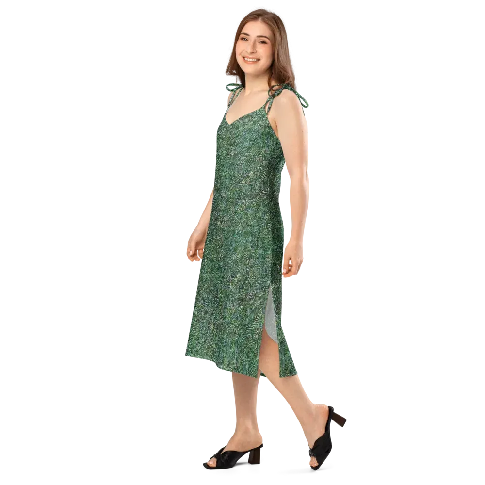 Verdant Labyrinth on Slip Dress — Left Front