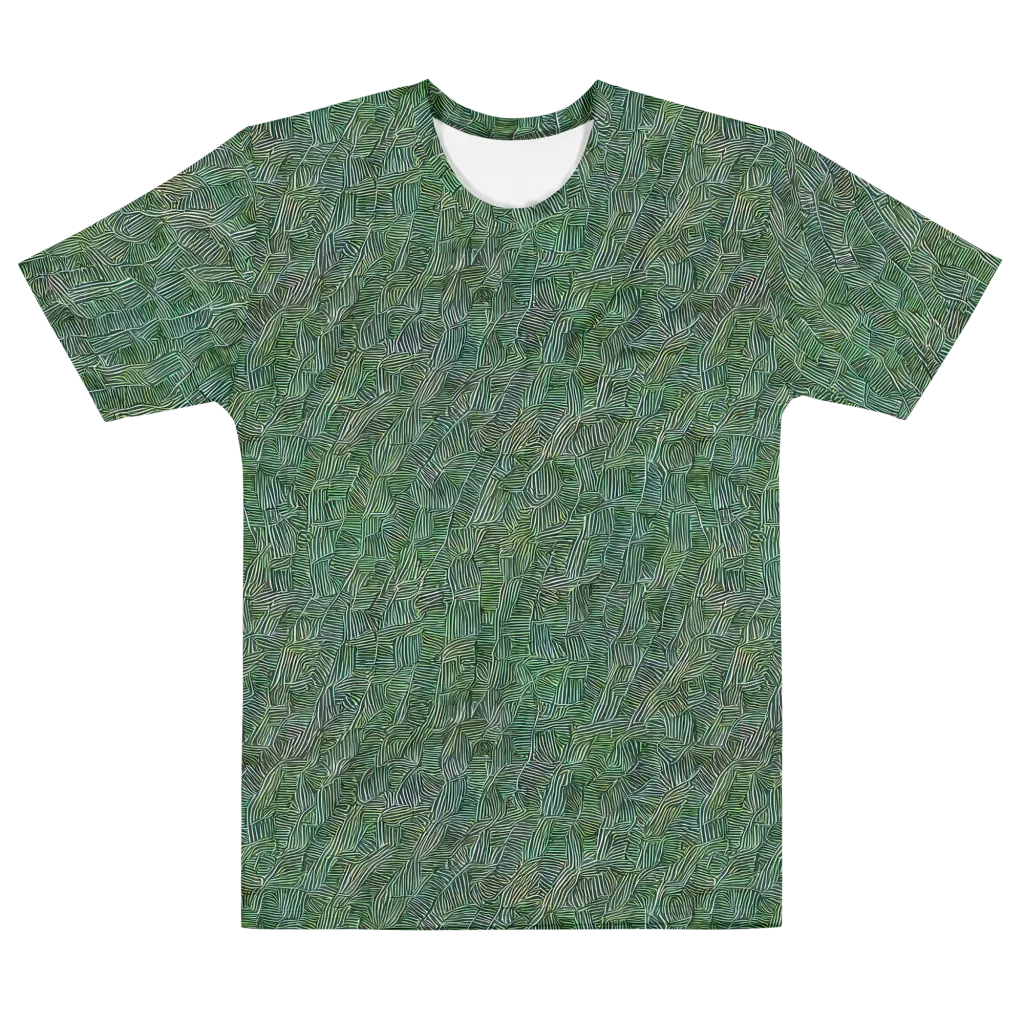Verdant Labyrinth on Men's Cotton Crew Neck T-Shirt — Front