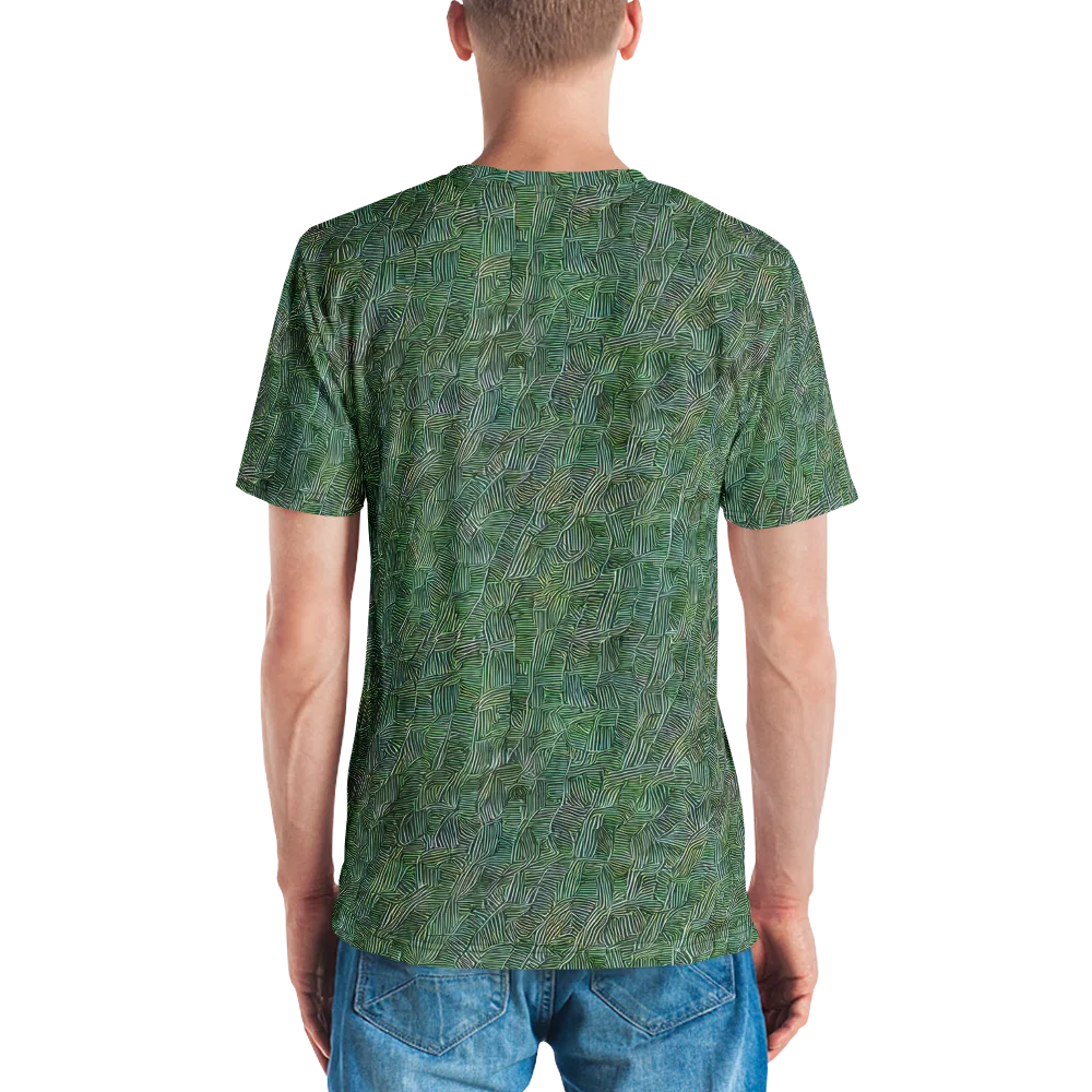 Verdant Labyrinth on Men's Crew Neck T-Shirt — Back