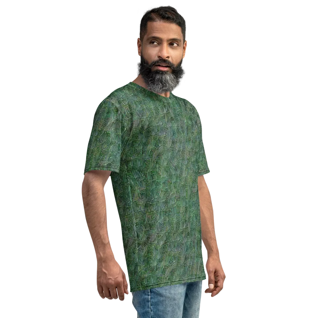 Verdant Labyrinth on Men's Crew Neck T-Shirt — Right
