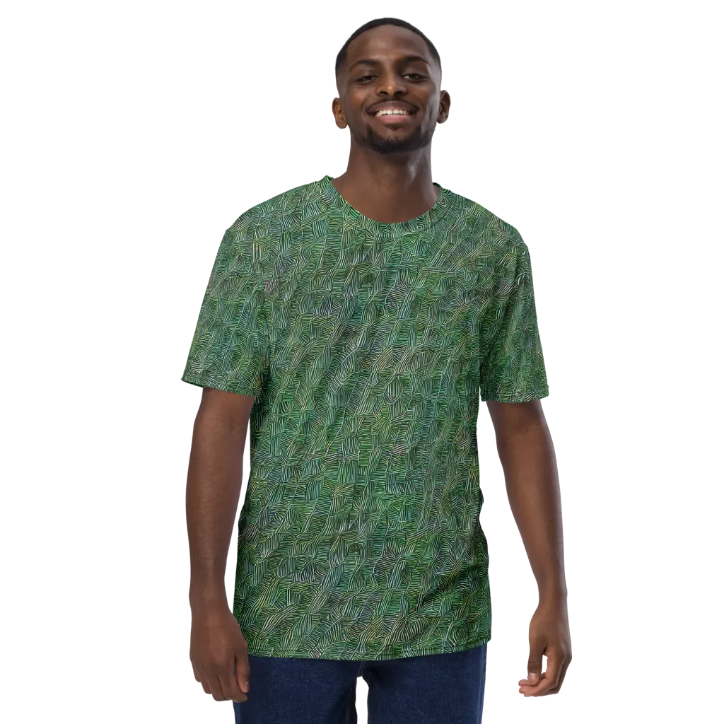 Verdant Labyrinth on Men's Crew Neck T-Shirt — Front