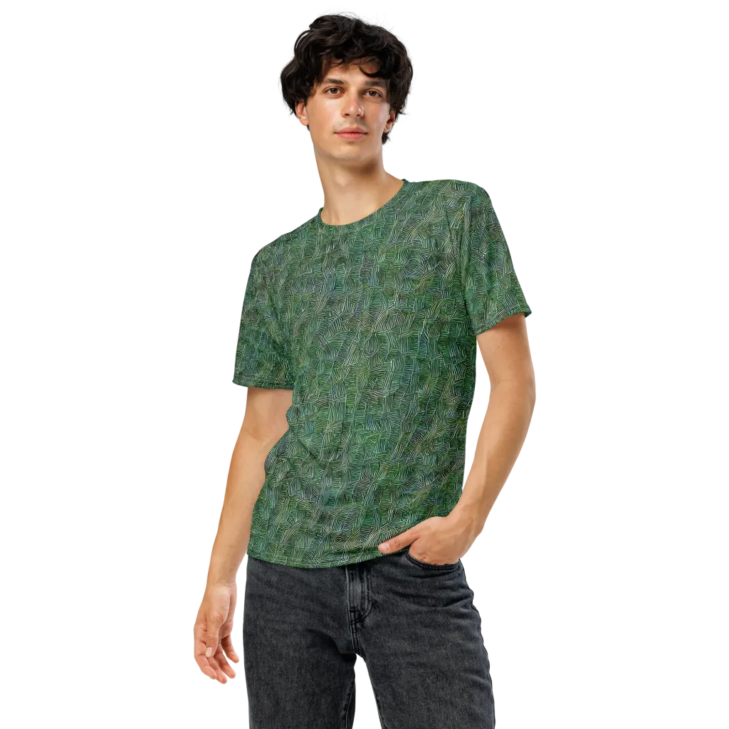 Verdant Labyrinth on Men's Crew Neck T-Shirt — Front