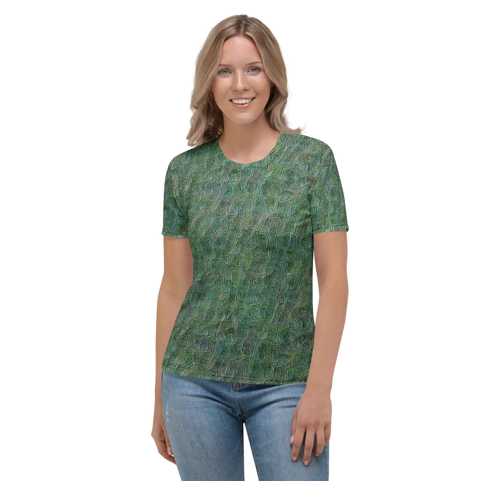 Verdant Labyrinth on Women's Crew Neck T-Shirt — Front