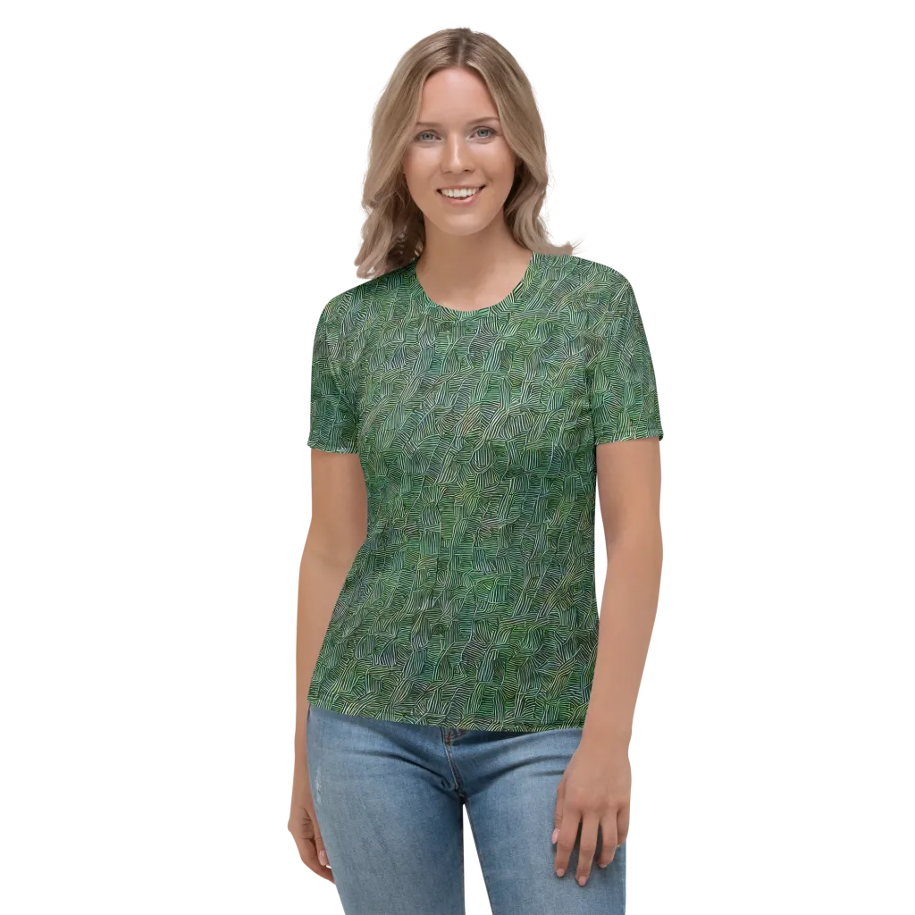 Verdant Labyrinth on Women's Crew Neck T-Shirt — Front