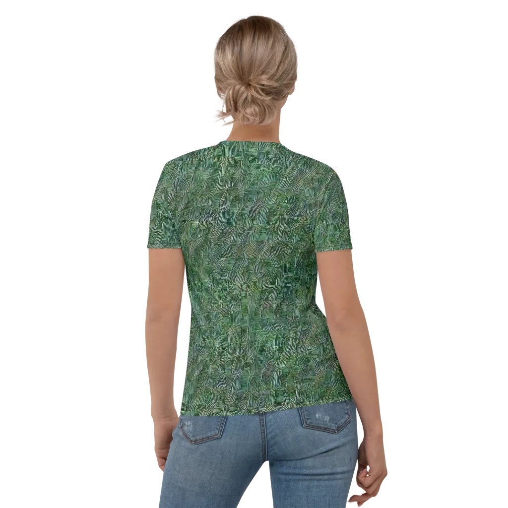 Verdant Labyrinth on Women's Crew Neck T-Shirt — Back