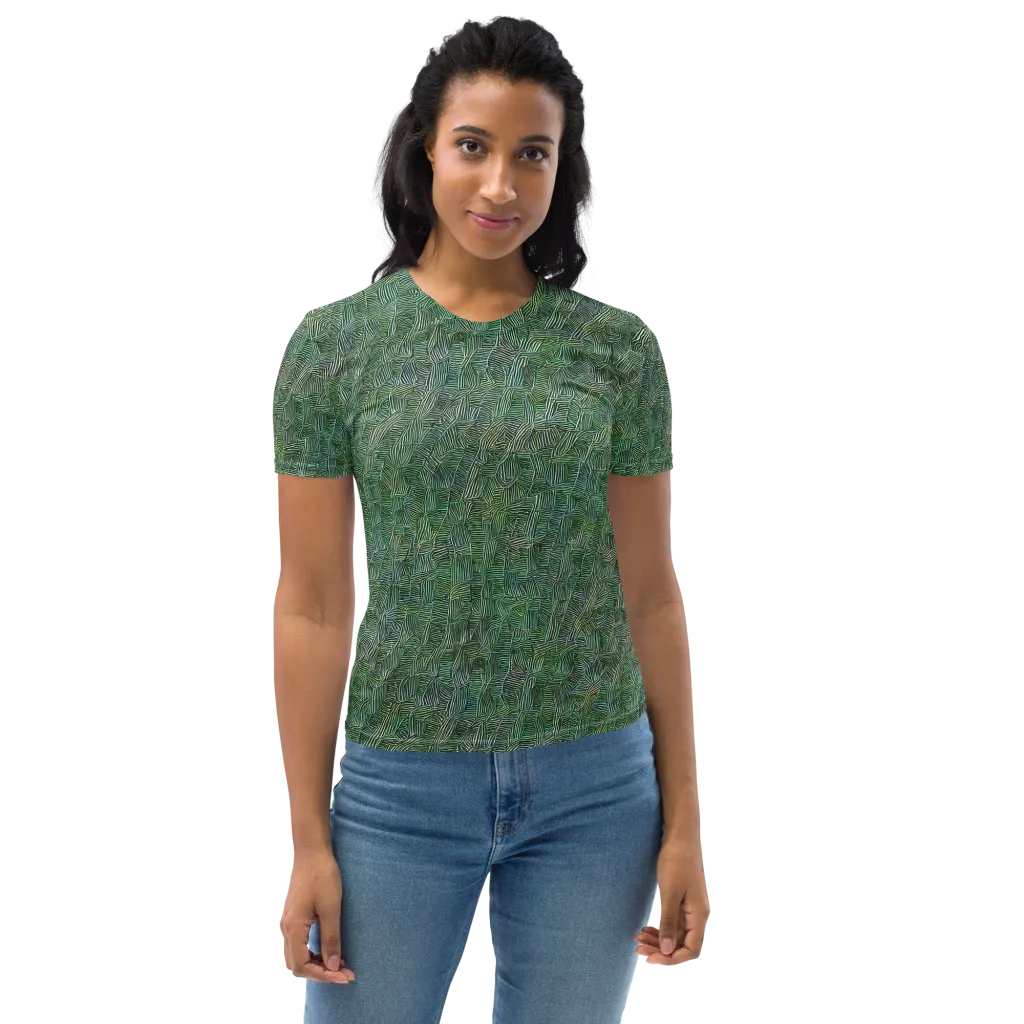 Verdant Labyrinth on Women's Crew Neck T-Shirt — Front