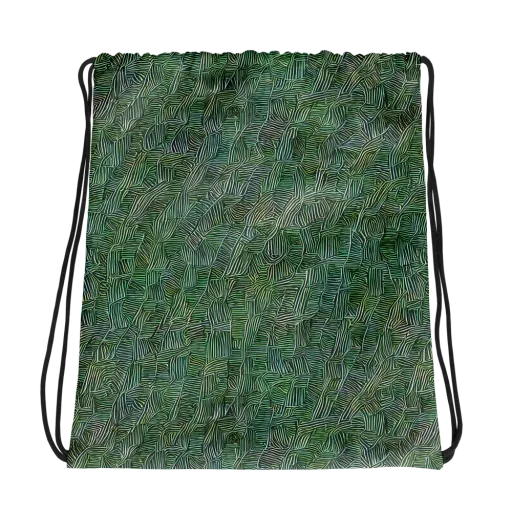 Verdant Labyrinth on a Drawstring Bag