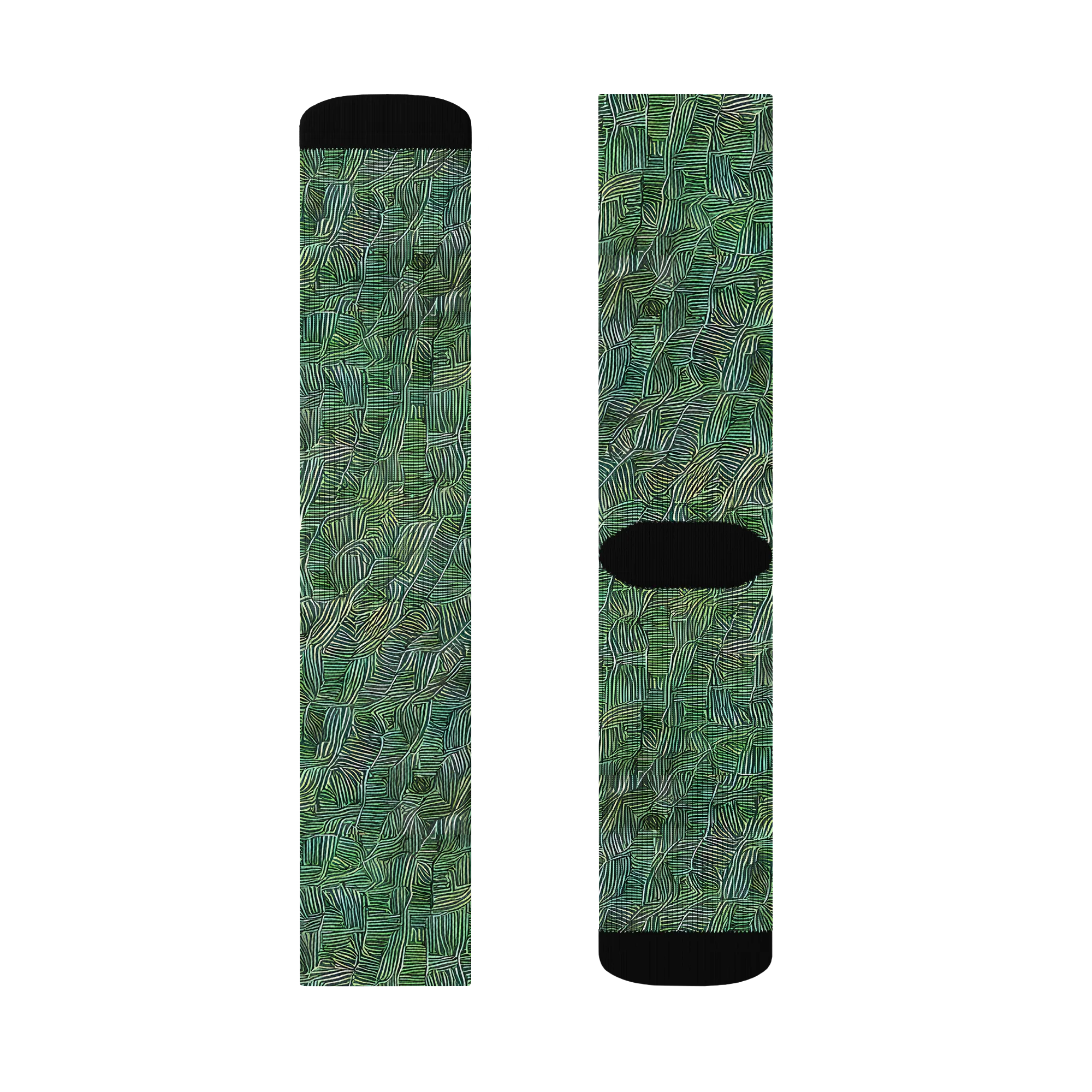 Verdant Labyrinth on Socks — Left Sock