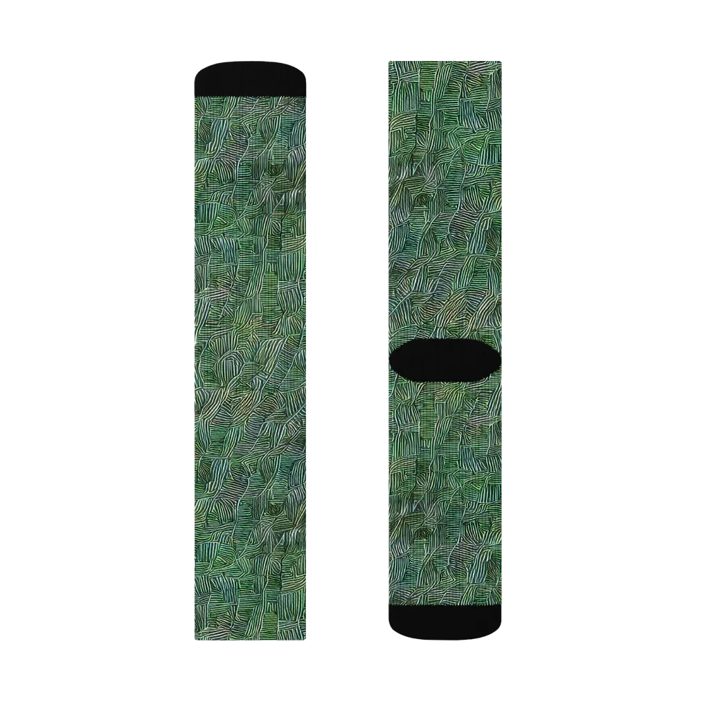 Verdant Labyrinth on Socks — Right Sock