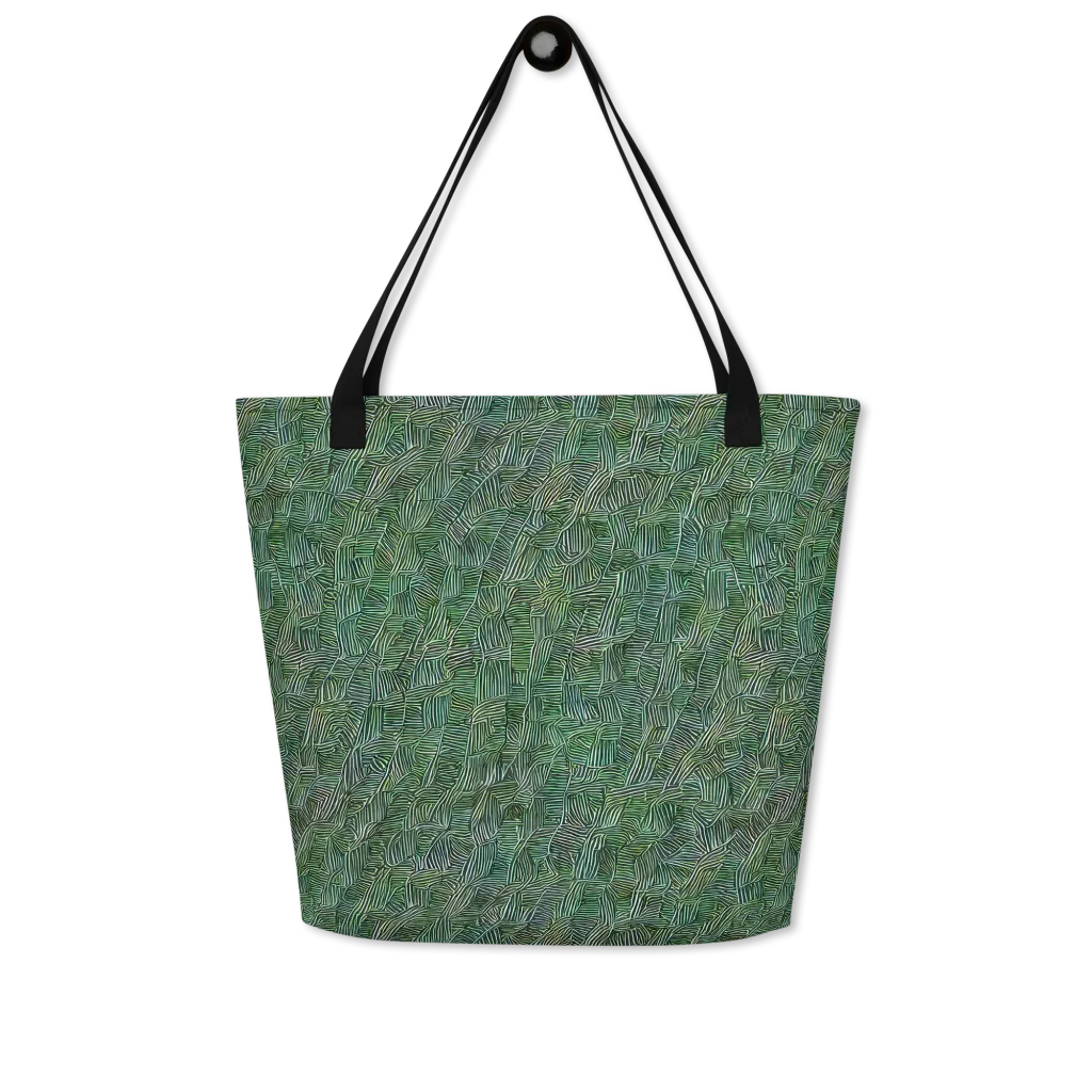 Verdant Labyrinth on Large Tote Bag W/ Pocket — Front