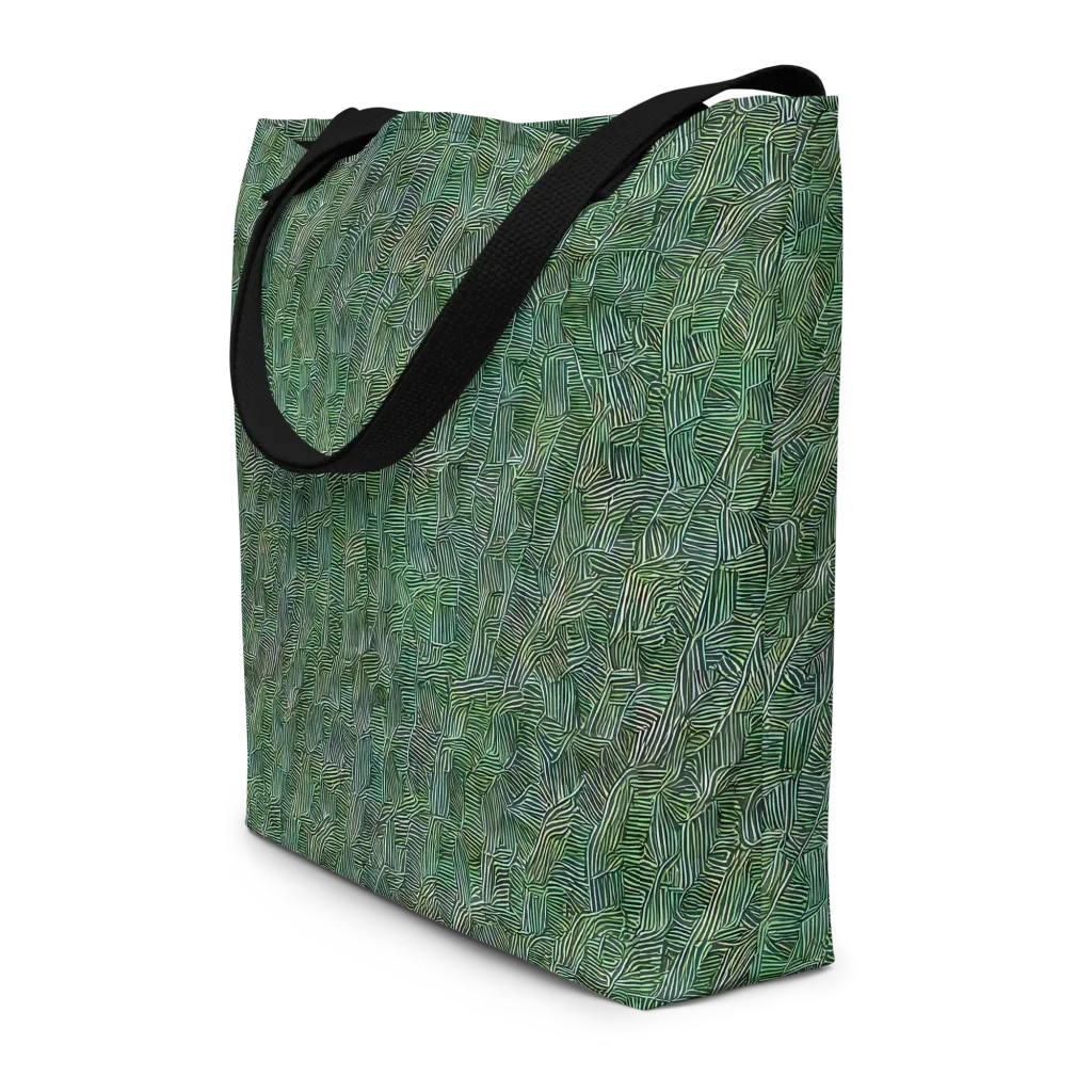 Verdant Labyrinth on Large Tote Bag W/ Pocket — Front
