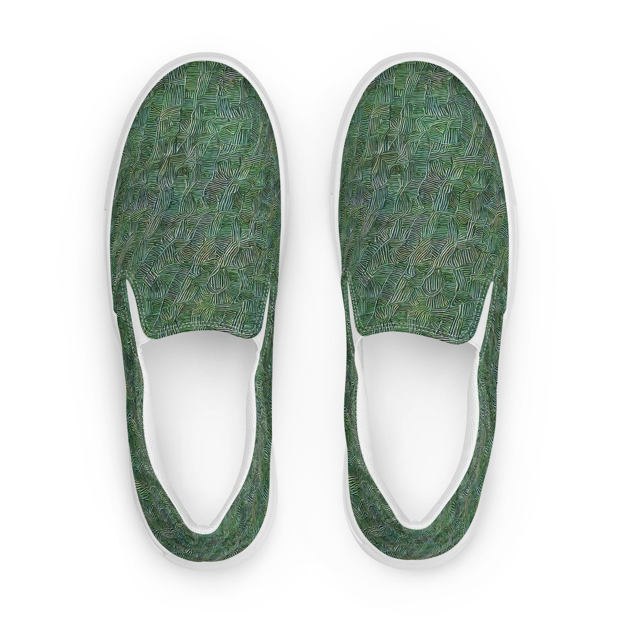 Verdant Labyrinth on Women's Slip-On Canvas Shoes — Front