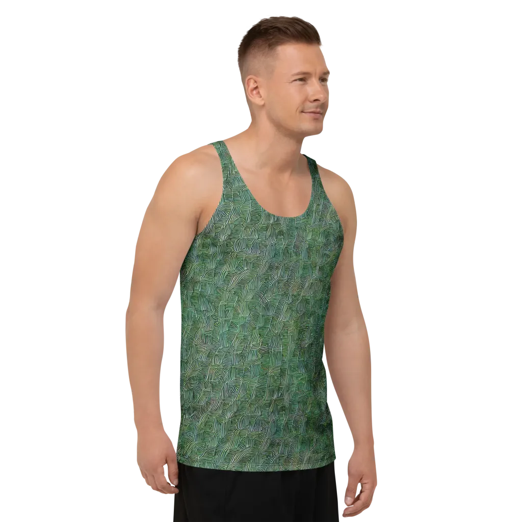 Verdant Labyrinth on Men's Tank Top — Right Front