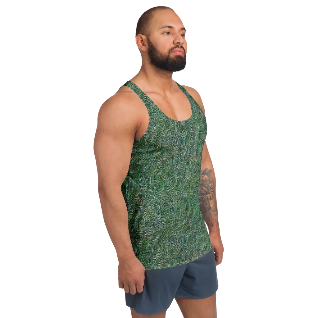 Verdant Labyrinth on Men's Tank Top — Right Front