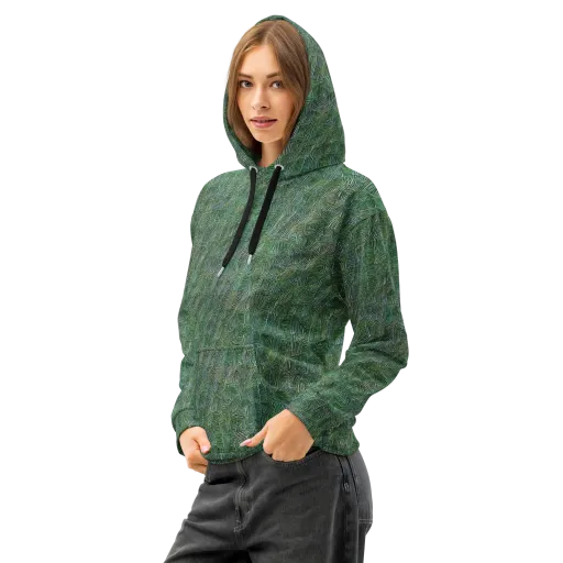 Verdant Labyrinth on a Cotton Hoodie