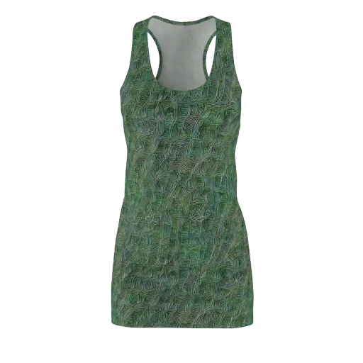 Verdant Labyrinth on a Racerback Dress