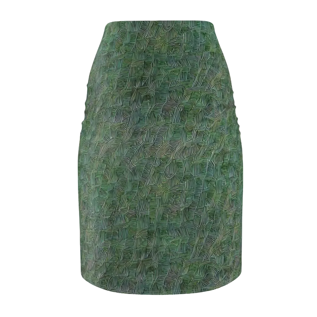 Verdant Labyrinth on Pencil Skirt — Back