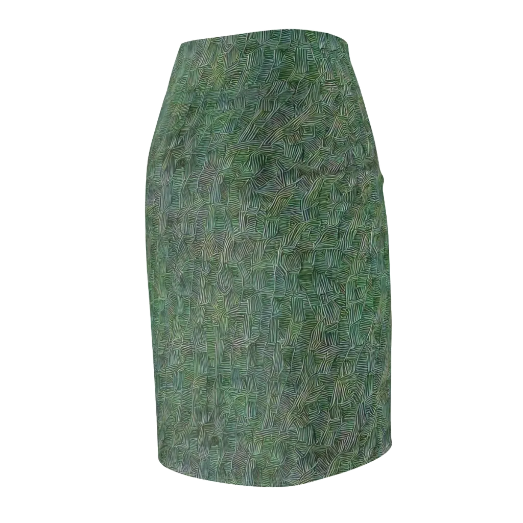 Verdant Labyrinth on Pencil Skirt — Back Side
