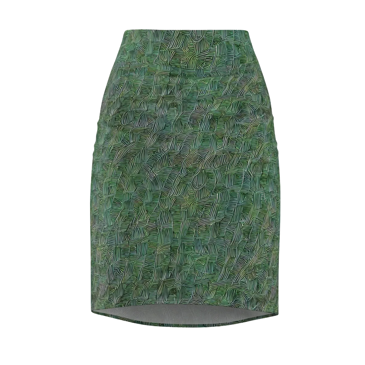 Verdant Labyrinth on Pencil Skirt — Front