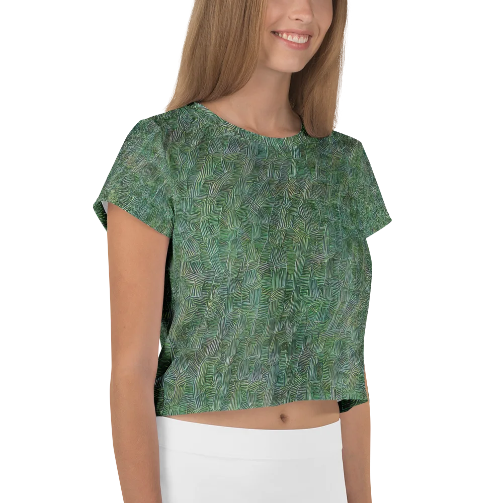 Verdant Labyrinth on Crop Tee — Right