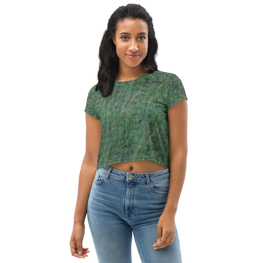 Verdant Labyrinth on Crop Tee — Front
