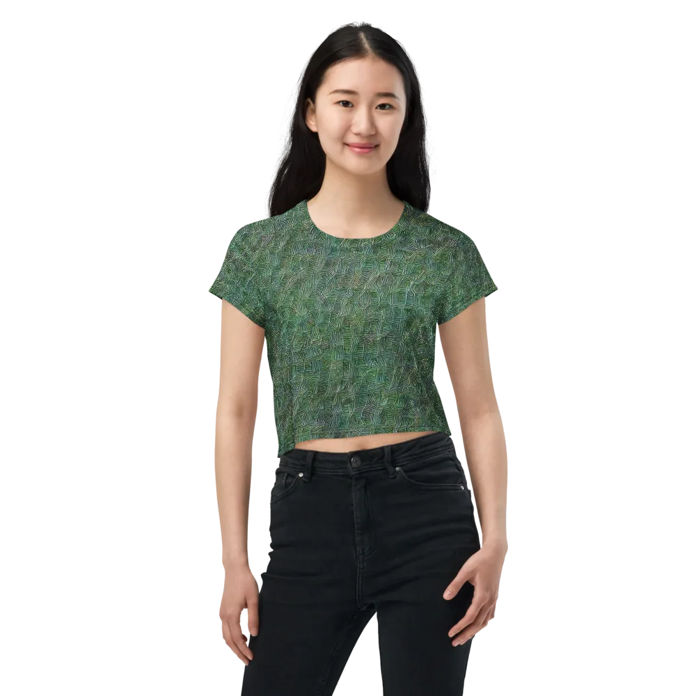 Verdant Labyrinth on Crop Tee — Front