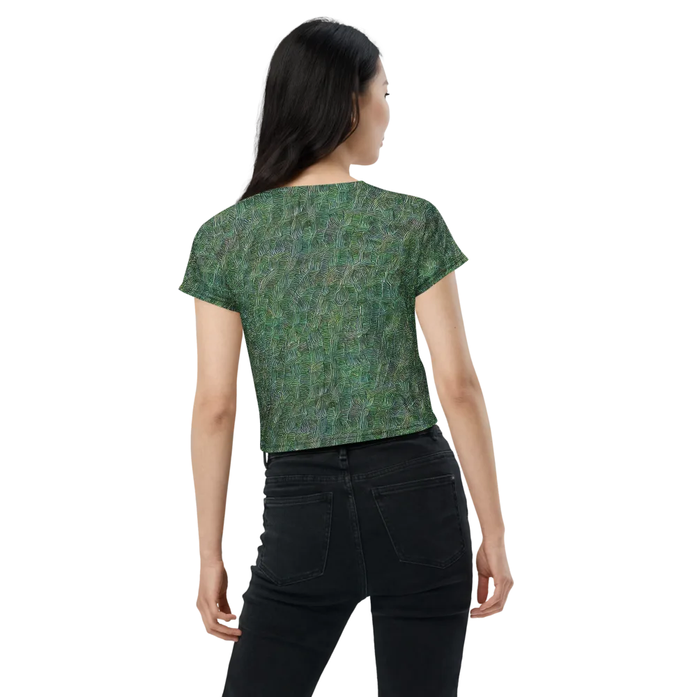 Verdant Labyrinth on Crop Tee — Back