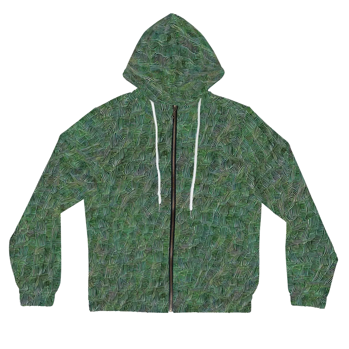 Verdant Labyrinth on Women's Full-Zip Hoodie — Front