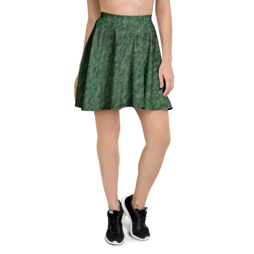 Verdant Labyrinth on a Skater Skirt