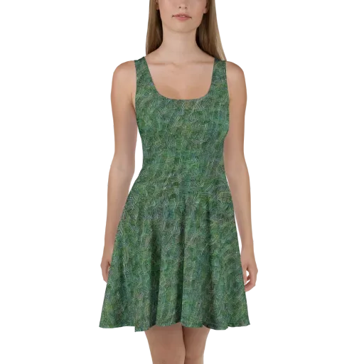 Verdant Labyrinth on a Skater Dress
