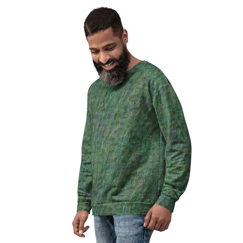 Verdant Labyrinth on Sweatshirt — Left Front
